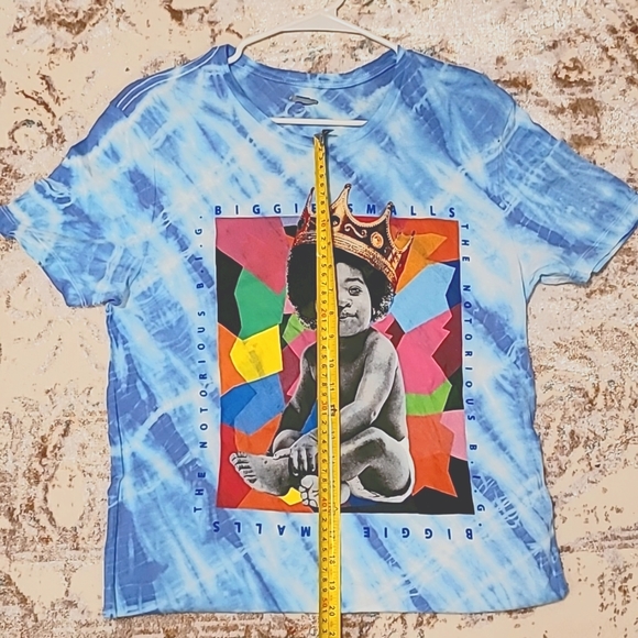 Custom Biggie Smalls Graphic T with Royal Blue Tie Dye - Picture 8 of 8